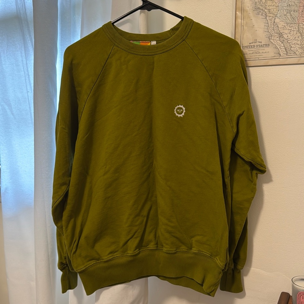Big Bud Press Lightweight Terry Sweatshirt - S, olive green
